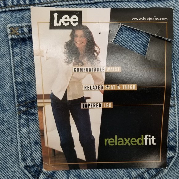 Vintage Nwt's Lee Mom Jeans Sz 18W Hi-Rise (36X30) Relaxed Fit Tapered Leg USA - Picture 7 of 11